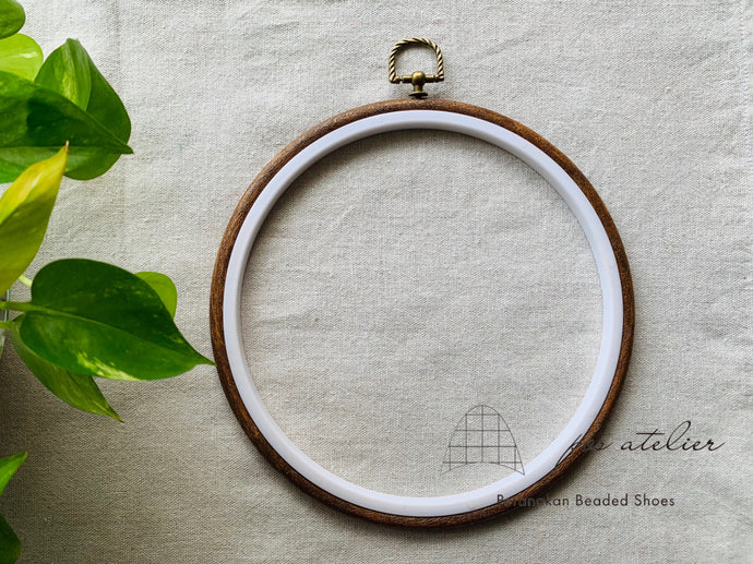 刺繍枠 18cm (木製) Embroidery wooden round hoop 18cm